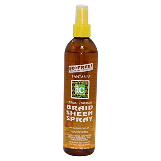 Fantasia Ic Herbal Braid Sheen Spray With Sulfur Complex 12 Oz