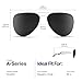 Blenders Eyewear A Series – Aviator Style Polarized Sunglasses – 100% UV Protection – For Men and Women – Spider Jet