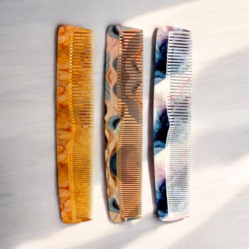 Image of Hair Comb for Men and Women - Set of 4Pcs Made with Virgin Quality Raw Material with Smooth Teeth for Healthy Hair, Detangling, Hairstyling Graduated Combs Set
