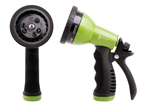 Green Expert Hose Nozzle Full Set with Quick Connectors 9 Adjustable Patterns Suit to Most Hoses Lightweight Water Sprayer Set for Pets Shower Car Wash Plants Watering Home Cleaning 479904 - Thumbnail 3