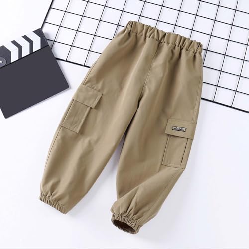 Boys Summer Casual Cargo Pants Lightweight Comfortable Outdoor Play Travel Basic Long Pants for Toddler Kids3