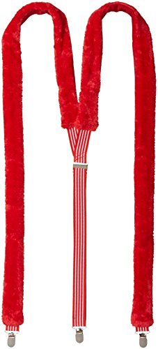 Wembley Men\'s Holiday Party Suspenders, dark red, One Size