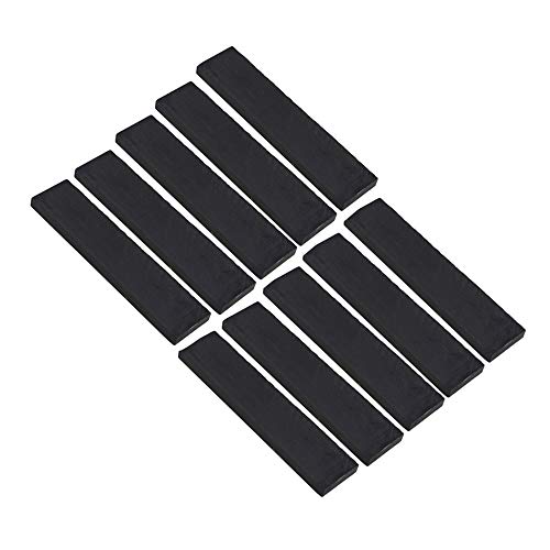 ETFBUY 20x4.5x1.1cm Black Ebony Wood Block for Guitar Musical Instrument Pack of 10