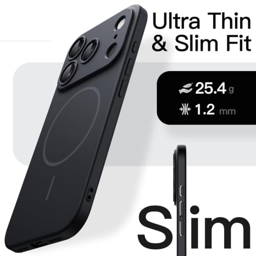 Image of JETech Magnetic Slim Case for iPhone 17 Pro, Black