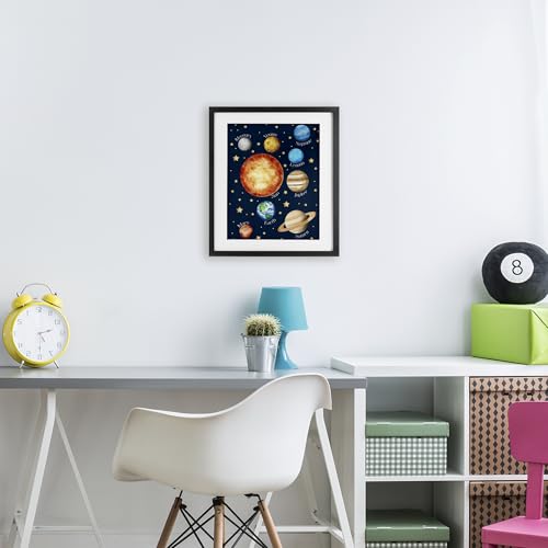 Système solaire Stupell Industries sous verre déco murale chic