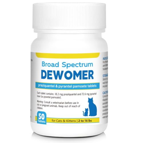 Dewormer for Cats and Kittens, Broad Spectrum for Worms，Removal of