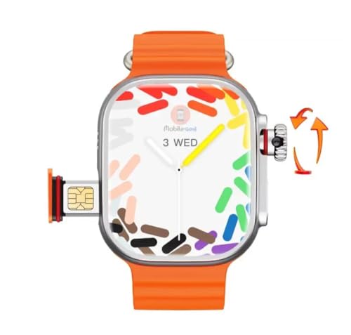 Image of S12 Ultra 5G /4G SIM Android Smart Watch for Men & Women 4GB Ram & 64GB Internal Storage Play Store Maps YouTube Sports Features Volte Calling with Camera, Silver