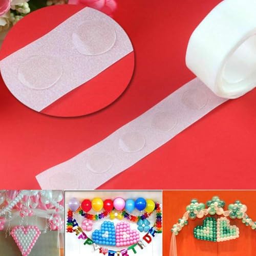 Image of Rozi Decoration 750 Glue Dot for Balloons Accessories Tool Kits Foil, Latex, Confetti Balloon Adhesive,Easy To use (3 Box /750 Glue Dot)