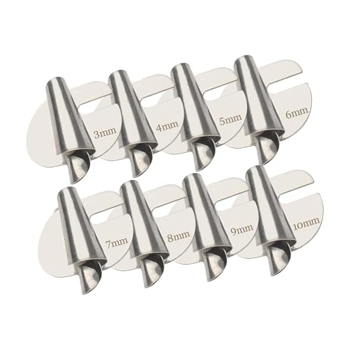Set 8 piezas pie prensatelas dobladillo enrollado acero miniatura 5