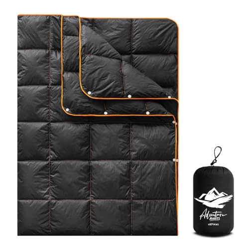 zZFocus Large Camping Blanket Lightweight Puffy Camp Blanket