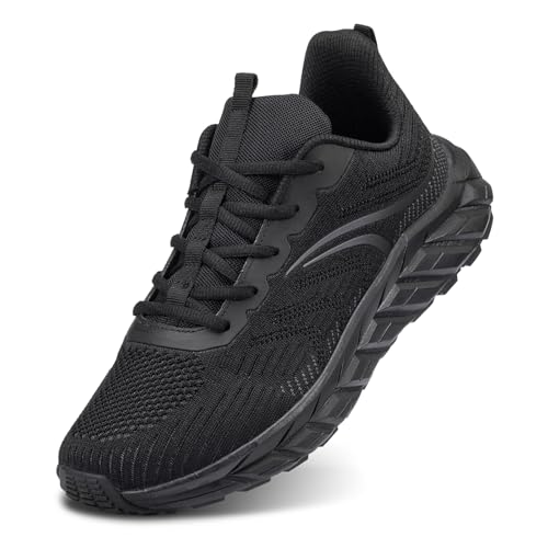Men's Wide Walking Shoes Breathable Mesh Athletic Sneakers Wide Toe Box Shoes with Arch Support for Plantar Fasciitis