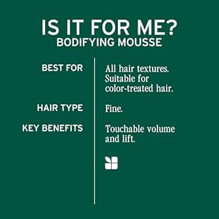 Biolage Bodifying Mousse - For All Hair Types, Adds Body, Control, and Shine, Vegan, Paraben-Free, Colorant-Free