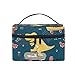 Produktbild Süßer Dinosaurier mit Früchten, Kosmetiktasche, Reise-Make-up-Tasche, Organizer für Frauen, Mädchen, Kulturbeutel, tragbare Aufbewahrung, Leinen, Kosmetiktasche