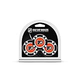 Team Golf NHL Philadelphia Flyers Golf Chip Ball Markers (3 Count), Poker Chip Size with Pop Out Smaller Double-Sided Enamel Markers