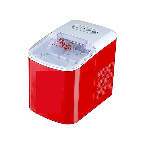 Fabricadora de hielo portátil compacta automática 26kg roja miniatura 1