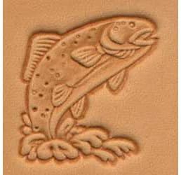 Tandy Leather Trout Craftool 3-D Stamp 88345-00