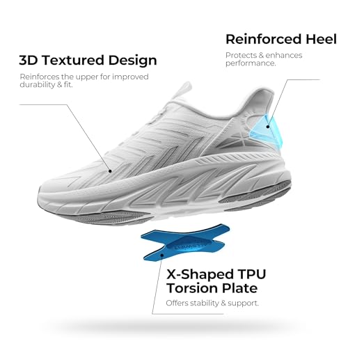 Image of ALLSWIFIT Mens Slip On Walking Shoes Running Sneakers | Comfortable, Tennis, Breathable, Non Slip, Cushion, Lightweight, Athletic, Gym, Workout, Cross Training, Fashion