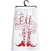 Primitives By Kathy 25536 LOL Made You Smile Holiday Dish Towel, 28" x 28", The Elf