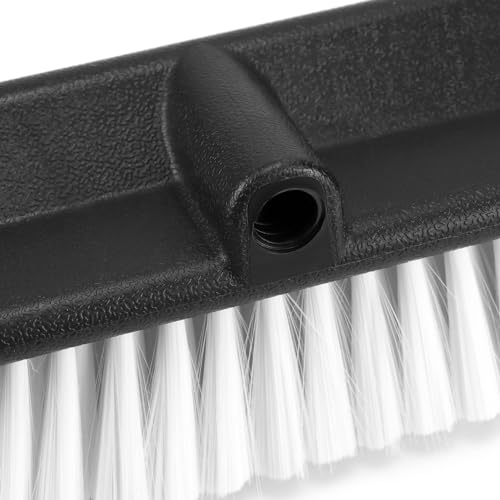 Image of QWORK Soft Bi-Level Nylon Wash Brushes - 10 inch inch Ergonomic High-Durability Brush for Cars, Boats, Outdoor Furniture - Non-Abrasive, and Versatile, WD31937