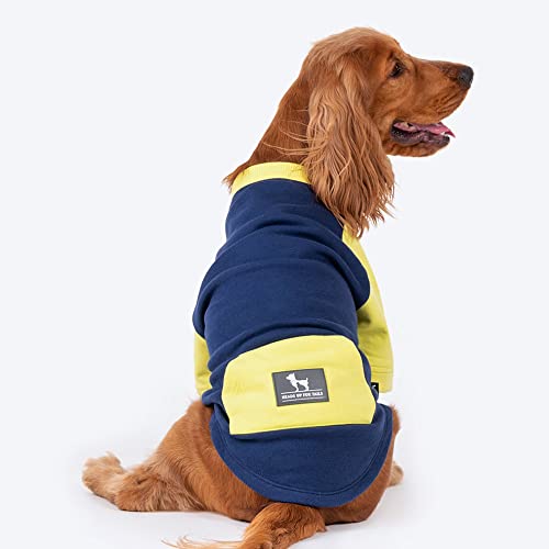 Image of HUFT Colour Block Pocket Pet Sweatshirt (XS, Neon and Navy)