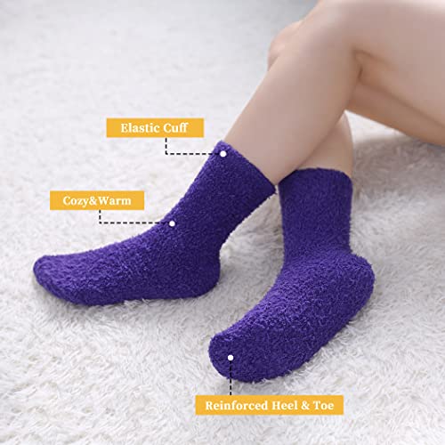 Image of FNOVCO Womens Fuzzy Socks Super Soft Fluffy Winter Warm Cozy Home Sleeping Socks