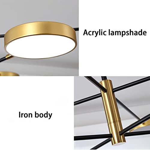 Ventilateur de plafond moderne avec lampe LED réglable pour salon - 5