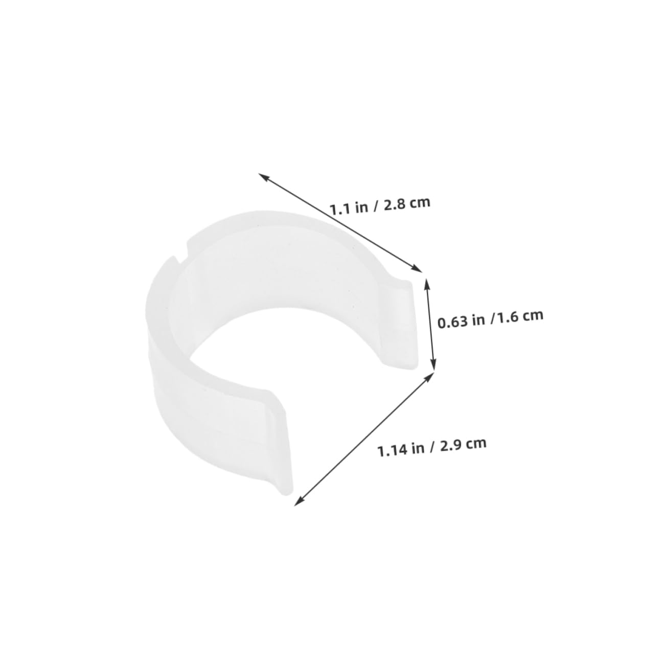 HOMOCONO 8pcs Curtain Rod Mounting Brackets with Non Slip U Shaped Pads Reliable Plastic Holders