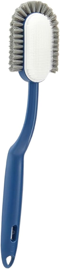 Long Handle Scrub Brush for Shoes Plastic Blue Cleaning Brush