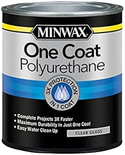Minwax 356100000 One Coat Polyurethane, Quart, Gloss