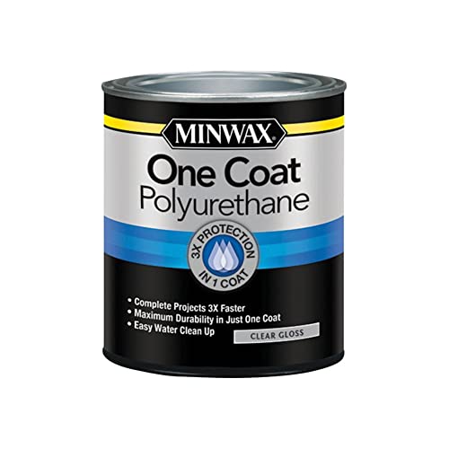 Minwax 356100000 One Coat Polyurethane, Quart, Gloss