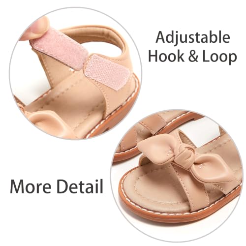Image of ESTINE Toddler /Little Kid Girls Bow Open Toe Flat Evening Dress Sandals