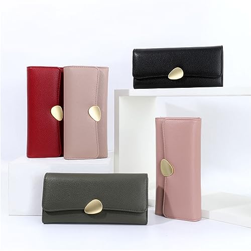 Mokoze Trifold Wallet Women, Clutch Wallet with PU Leather Zip Pocket Large Capacity Ideal Accessory for Gifts, Everyday Life and Business Occasions（Black）3