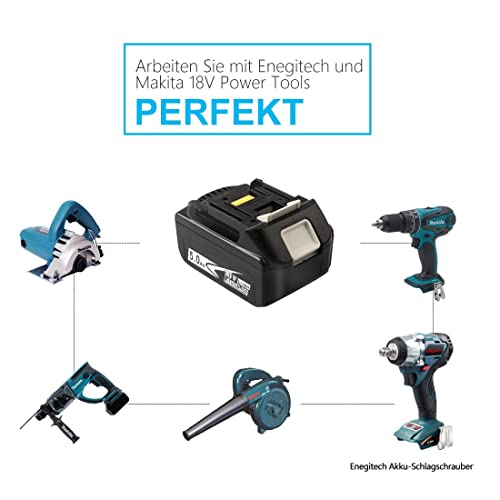 eneg ITECH Makita 18 V 5.0 Ah Li-Ion LXT battery Replacement for bl1850b BL1850. BL1840 BL1830 bl1820 Cordless Power Tool With LED Charge Indicator