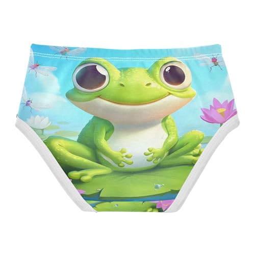 Cute Frogs Lotus Flower Toddler Girls's Underwear 2T 202b89892