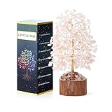 QINJIEJIE Rosenquarz Kristallbaum, Edelsteine Lebensbaum für Positive Energie &...