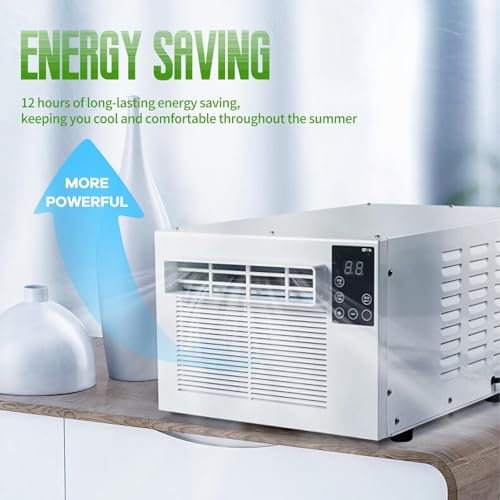 Kompaktowy przenośny klimatyzator 280W, Mini klimatyzator do sypialni i akademika, cichy osuszacz chłodzący z kółkami, energooszczędne chłodne pudełko do małych przestrzeni do 5sqm