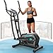 Cowmew Elliptical Cross Trainer, Compact Elliptical Machine For Home Use, Magnetic Elliptical Machines Fitness with 16 Levels Resistance, LCD Monitor, Pulse Sensor Handle, 130 KG Weight Capacity