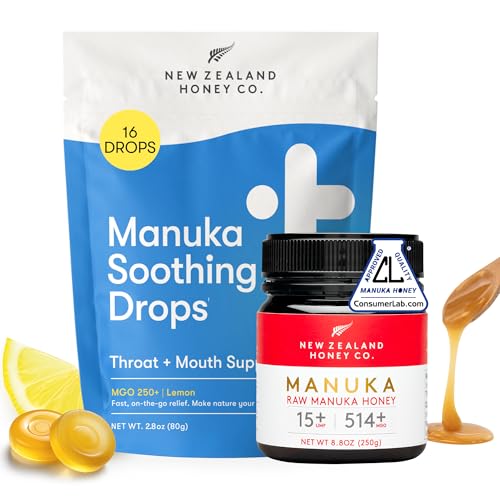 Manuka Soothing Drops Limón MGO 250+ y Miel Raw UMF 15+