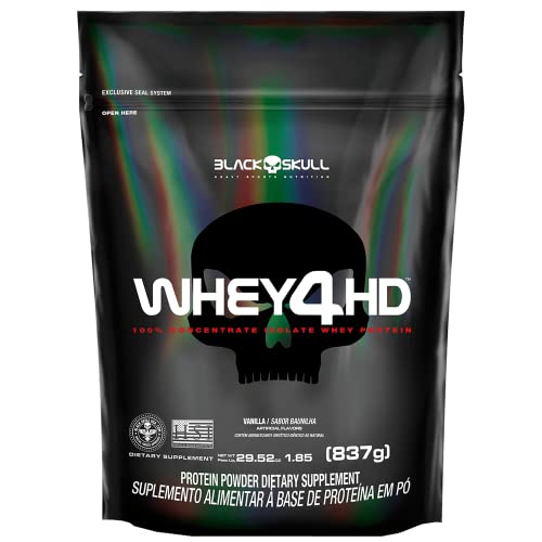 Refil Whey 4Hd Vanilla - 837G, Black Skull