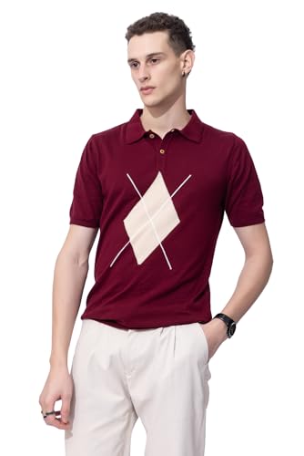 Image of Armisto Men's 100% Cotton Fancy Party Polo T-Shirt /Neutral Colour