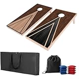 4×2FT Cornhole Set-Wooden Corn Hole Boards Bean Bag Toss Game Set, with 8 Corn Hole Bags,2 Cornhole Boards and a Carrying Case-03