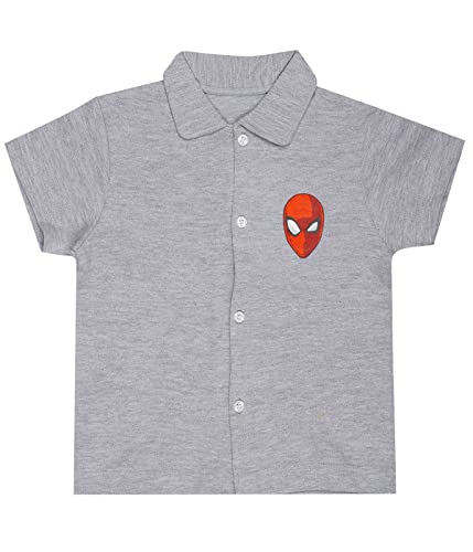 Image of TROVE Boys Cotton Shirt Pack of 2 Black::Grey