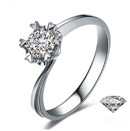 Bague diamant naturel flocon de neige symbole d'amour éternel or 18k