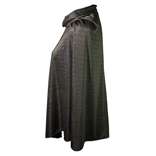 TRU47 Black-Silver Jersey Modal Poncho and Cape Knit | Temperature Regulating Poncho | 99.99% Pure Silver Thread Poncho Woven2