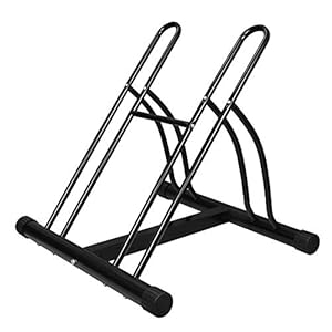 F2C 2-Bike Rack Bicycle Floor Stand Two Bike Parking Garage Storage Rack for Indoor and Outdoor