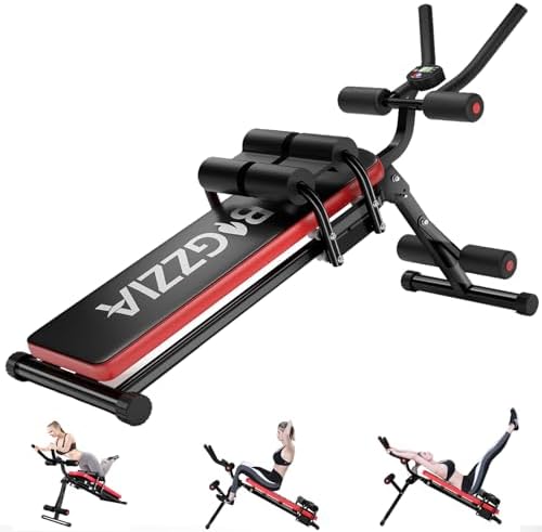 Bigzzia Ab Machine, 5-in-1 Adjustable Ab Workout Bench Core Abdom...
