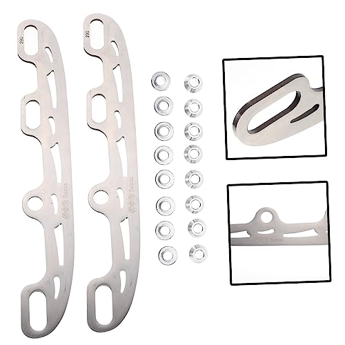 Garneck 1set Stainless Steel Replaceable Skating Blades for Roller Skating Compatible Ice Hockey and Figure Skates Simple Design for Easy Conversion to Ice Skates