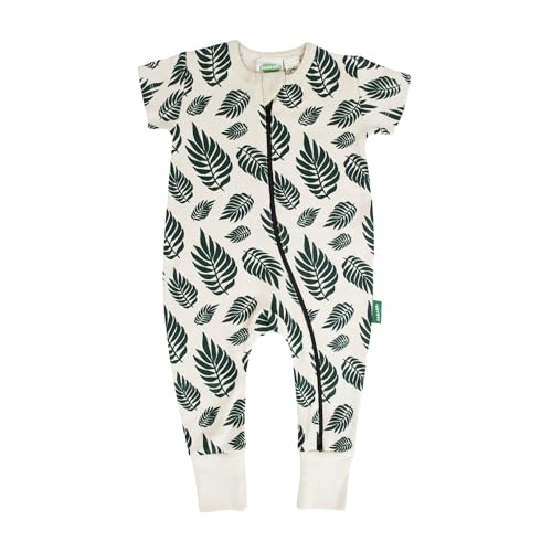Image of PARADE Organic Signature Print '2-Way' Zip Romper Short Sleeve