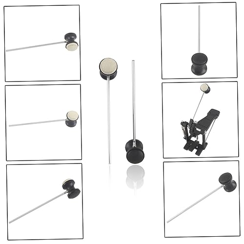 Cabezal de maza para pedal de bombo con mango de acero inoxidable y fieltro miniatura 4