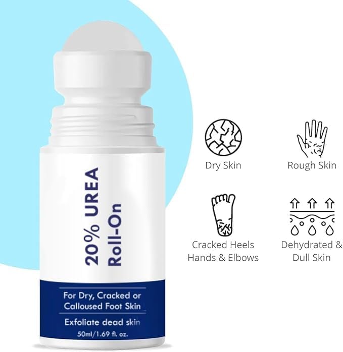 Image of Cracked Heel Repair Foot Cream Roll On 50ml | For Dry & Cracked Heels | With 2% Lactic Acid, Olive Oil & Vitamin E | Helps Repair and Moisturise Cracked Heels Foot Cream Rol Easy Use | Crack Heel Repair Roll On (pack of 1) (HEEL ROLL ON)